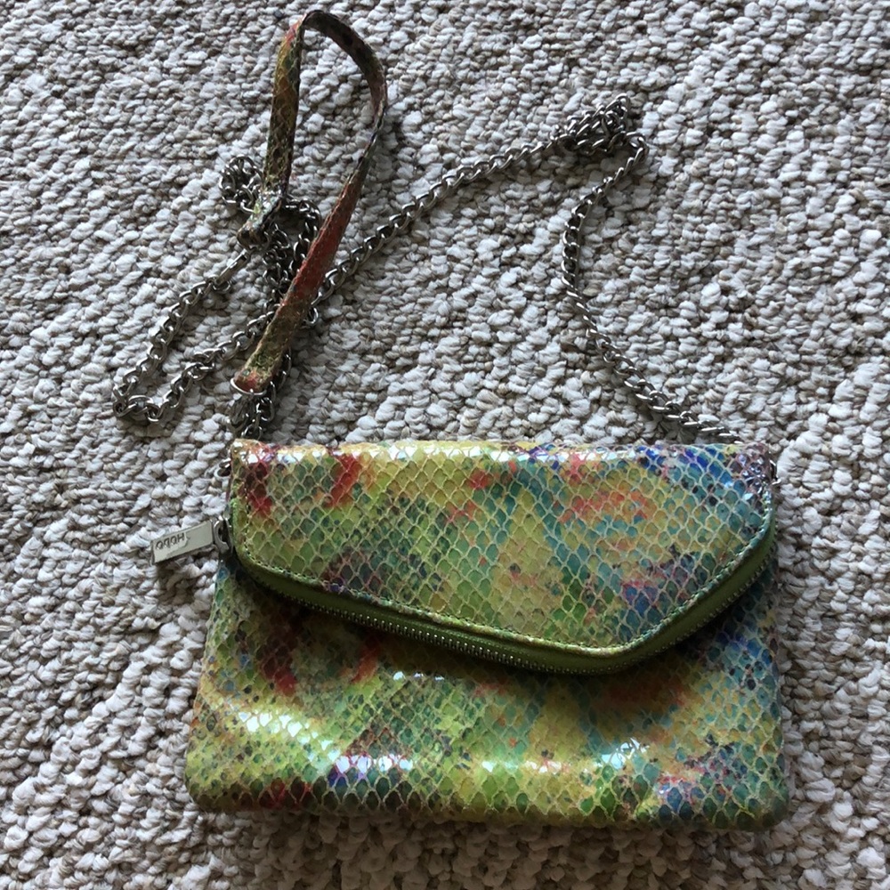 Hobo embossed leather small handbag